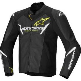 3103625-125-54 Alpinestars Faster V3 Airflow Leather Jacket 44 Black/white/ye