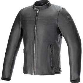 3103824-1100-m Alpinestars Blacktrack Leather Jacket - Black Medium