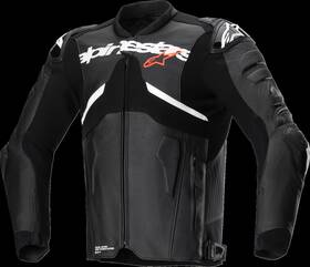 3106524-12-50 Alpinestars Atem V5 Leather Jacket - Black/white Us 40 / Eu 50