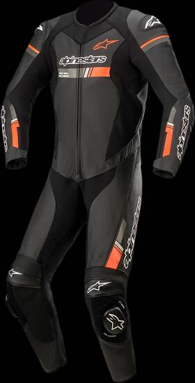 3150321-1030-54 Alpinestars Gp Force Chaser 1-piece Leather Suit - Black/red Fluo Us 44 / Eu