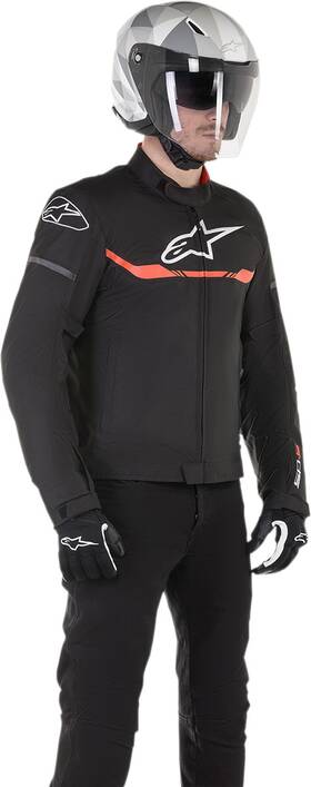3200120-1030-s Alpinestars For T-sp S Waterproof Jacket - Black/red Fluo Small