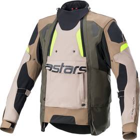 3204822-865-s Alpinestars Halo Drystar Jacket - Black/sand/yellow Small