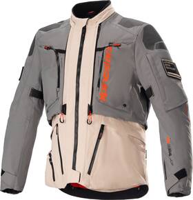 3209623-9684-s Alpinestars Amt-10r Drystar Xf Jacket - Fur Gray/pale Brown/spicy Orange