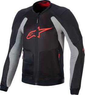 3301225-1087-xl Alpinestars Troop-air Jacket - Black/ash Gray/bright Red Xl