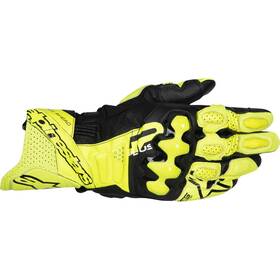 3550825551-l Alpinestars Gp Plus R V3 Leather Gloves - Fluo Yellow/black Large