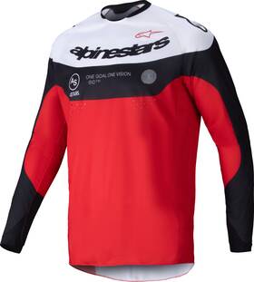 3760125-1342-xl Alpinestars Pro Dura Jersey Black/bright Red/white Fits Xl