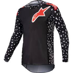 3760523-1397-md Alpinestars Supertech North Jersey - Black/neon Red Medium