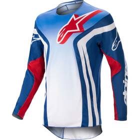 3761523-7241-md Alpinestars Racer Semi Jersey - Blue/hot Orange Medium