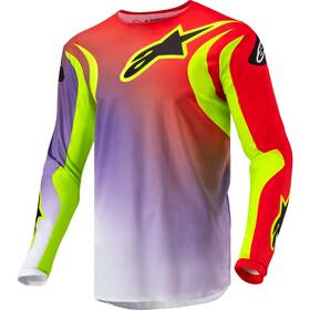 3763724-2029-l Alpinestars Fluid Lucent Jersey - White/neon Red/yellow Fluo Large Closeout