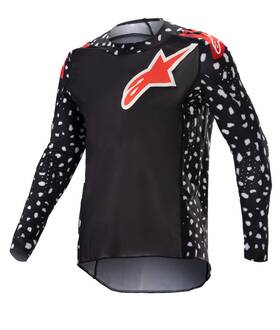 3770523-1397-xl Alpinestars Racer North Jersey Black/neon Red-youth Xl Mx Pro-level Comfort