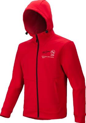 3800125-3010-xl Alpinestars Racer Mx Fleece Bright Red Hoodie Size X-large