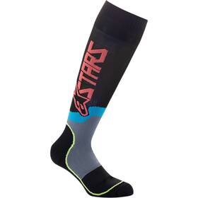 4701920-1534-l Alpinestars Mx Plus 2 Socks - Black/yellow/coral Large