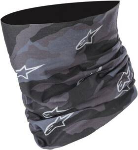 47596211169-os Alpinestars Tactical Neck Tube Black Gray One Size Fits Most