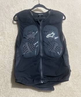 6508417-10-m Alpinestars Vest Track 2 Black Medium Waist Adjustable Motorcycle
