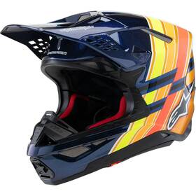 8300225-7156-m Alpinestars S-m10 Tld Edition 25 Helmet - Blue/orange/yellow/red Medium