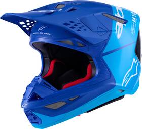 8301023-7282-s Alpinestars Supertech M10 Helmet - Flood Mips Blue/black Carbon Small