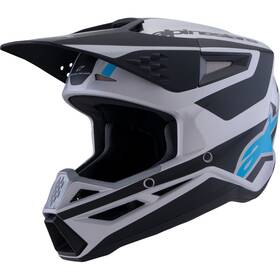 8301026-1949-m Alpinestars Sm3 Helmet - Heat Matte Silver/blue/black Medium