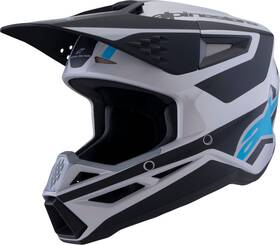 8301026-1949-s Alpinestars Sm3 Helmet - Heat Matte Silver/blue/black Small
