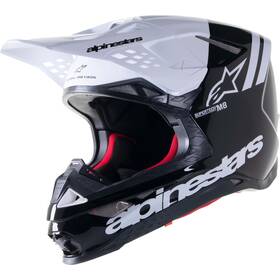 8301523-12-lg Alpinestars Supertech M8 Helmet - Radium 2 Black/white Gl Large