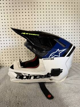 8301523-9702-xs Alpinestars S-m8 Radium 2 Helmet Size Medium Gloss Blue / White