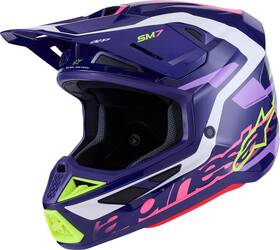 8302426-3142-xxl Alpinestars Sm7 Helmet - Deed Gloss Purple/pink 2xl
