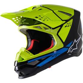 8302922-1578-s Alpinestars Supertech M8 Helmet - Factory Black/yellow/blue Small