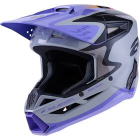 8303226-9277-yl Alpinestars Jettson Sm3 Youth Helmet - Grey/purple/black -gloss -youth Large