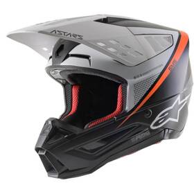 8304121-1242-sm Alpinestars Sm5 Helmet - Rayon Black/white/orange Small