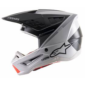8304121928-l Alpinestars S-m5 Rayon Helmet Matte Light Grey/black/silver Large