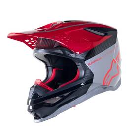 8307423-3319-lg Alpinestars S-m10 Acumen Le Red Flake Black Silver Helmet Size Large
