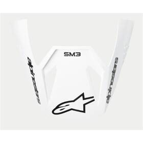 8980526-1546-tu Alpinestars Sm3 Radium Visor Ece06 - Black/white/grey Glossy