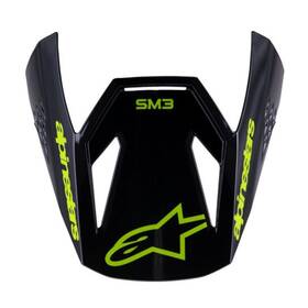 8980626-5011-tu Alpinestars Sm3 Heat Visor - Yellow Fluo/black Glossy
