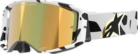 5100325-2044 Alpinestars Goggles Supertech Goggle - Corp White/gold Abs Vision Gold