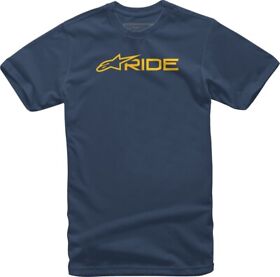 1232-72200-7059-xxl Alpinestars Ride 3.0 T-shirt Navy Gold Xx-large Blue