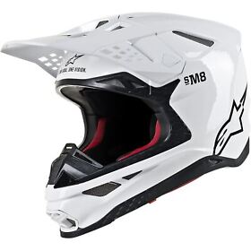 8300719-2180-sm Alpinestars Supertech M8 Helmet Mips Gloss White Small