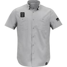 Abbsam11st74gysr American Biker Sam Lightweight Shirt - Gray/black Small