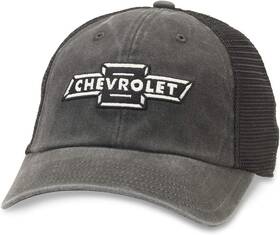Gm-1909a American Needle Chevrolet Chevy Patch Unisex Adjustable Raglan Bones Black