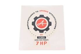 07803700 Ariens 7hp Engine Decal Nos