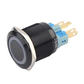 As The Description Shows 028820104664 22mm 12v-24v Selflocking Latching Push Button Switch Red Led