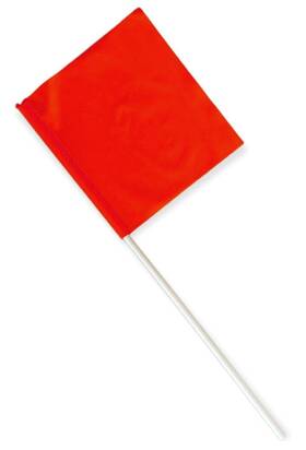 A2095 Atlantis Orange Ski Flag With Wood Pole