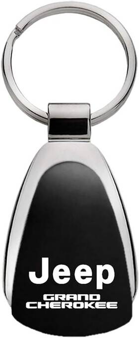 Au-tomotive Gold 718544227608 Inc. Jeep Grand Cherokee Black Tear Drop Key Chain