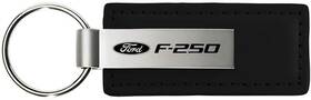 Kc1540.f25 Au-tomotive Gold Ford F250 Black Leather Key Chain