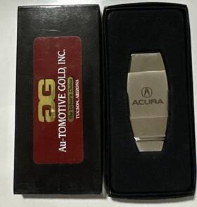 Mc1145-mus Au-tomotive Gold Acura Stainless Steel Silver Money Clip - New In Box