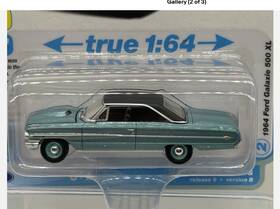 500xl Auto World 849398072813 1964 Ford Galaxie With 427 Teardrop Super Stock Hood New Ft64 In Orig Pkg
