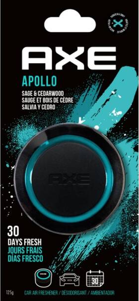 00813369021681 Axe Gel Can Car Air Freshener Apollo Scent Christmas Holiday Men Gift