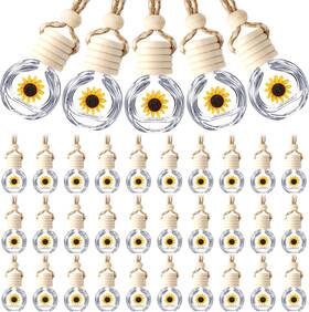 Fresheners-080019 Bbto 50 Pcs Hanging Car Air Freshener Diffuser Bottles Empty Glass Clear