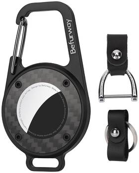 Befackcb-01 Befurway Airtag Holder Keychain - Premium 3.04 1.65 0.27 Inches Black