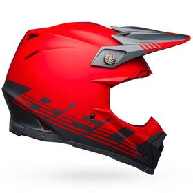 7122610 Bell Powersports Moto 9 Flex Louver Matte Grey/red Mx Motocross Offroad Helmet Small