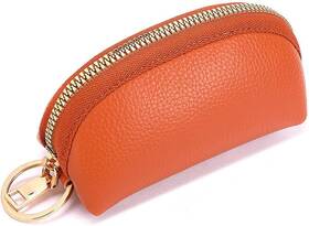 Fba-au003-z Berfi Life Unisex Mens Womens Premium Leather Car Key Holder Keychain Case Bag Brown