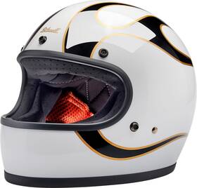 1002-561-502 Biltwell Gringo Helmet - Flames White/black Small